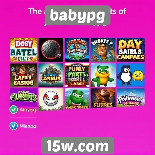 Avaliação dos jogos mais populares no Babypg